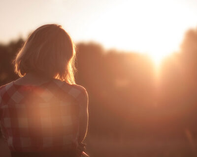 dawn nature sunset woman