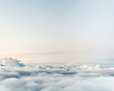 flight mountains sky flying